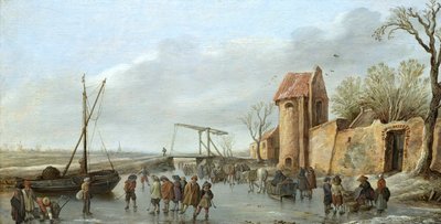 Scena na lodowisku autorstwa Jan van Goyen