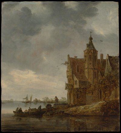 Dom wiejski nad wodą autorstwa Jan van Goyen
