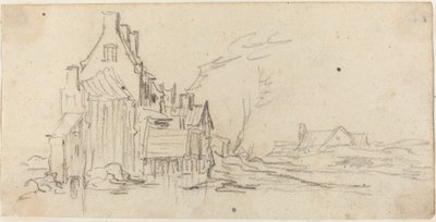Domy przy drodze autorstwa Jan van Goyen