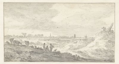 Krajobraz z postaciami na wydmie autorstwa Jan van Goyen