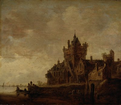 Krajobraz rzeczny z zamkiem autorstwa Jan van Goyen