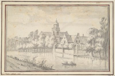 Widok na zamek i dom nad rzeką autorstwa Jan van Goyen