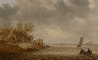 Widok na Dordrecht z Papendrecht autorstwa Jan van Goyen