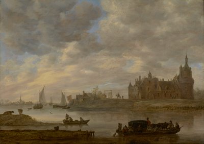 Widok na zamek Duurstede w Wijk bij Duurstede autorstwa Jan van Goyen