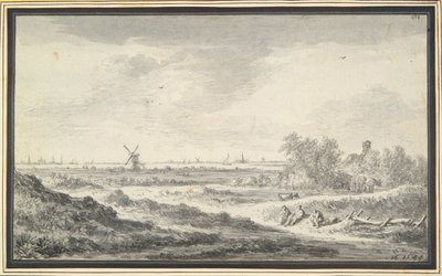 Widok na rzekę z wydmami na pierwszym planie autorstwa Jan van Goyen