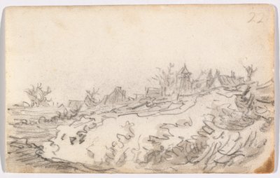 Wioska na słonecznym wzgórzu autorstwa Jan van Goyen