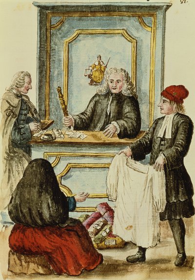 Aukcja (wc na papierze) autorstwa Jan van Grevenbroeck