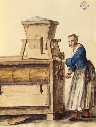 Mąka poskręcająca (pióro i atrament oraz akwarela na papierze) autorstwa Jan van Grevenbroeck
