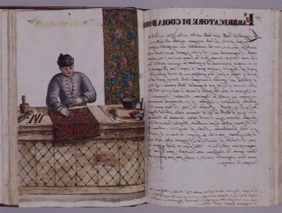 Skóra-złotnik, wenecki (rękopis) autorstwa Jan van Grevenbroeck