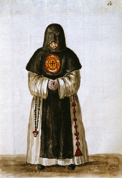 Szaty Bractwa Imienia Bożego (pióro i atrament i toaleta na papierze) autorstwa Jan van Grevenbroeck