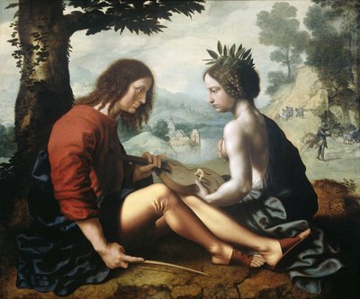 Alegoria Natury jako Matka Sztuki Alegoria (Natura jako Pielęgniarka Sztuki) autorstwa Jan van Hemessen