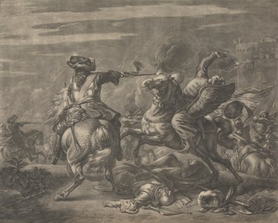 Scena bitwy - Śmierć Turka autorstwa Jan van Huchtenburg