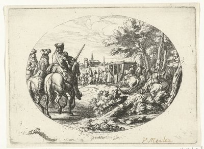 Oblężenie miasta Sceny wojenne z życia Ludwika XIV, króla Francji (tytuł serii) autorstwa Jan van Huchtenburg