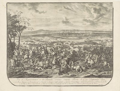 Ontzeta van Turijna, 1706 Widok i przedstawienie bitwy wydanej przed Turynem 7 września 1706 r. (tytuł na obiekcie) autorstwa Jan van Huchtenburg