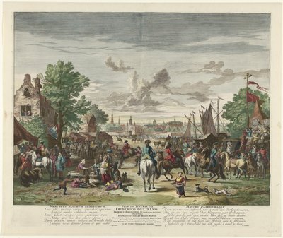 Paardenmarkt, ca. 1702 War Horse Market / Mavors Paardemarkt (tytuł na obiekcie) autorstwa Jan van Huchtenburg