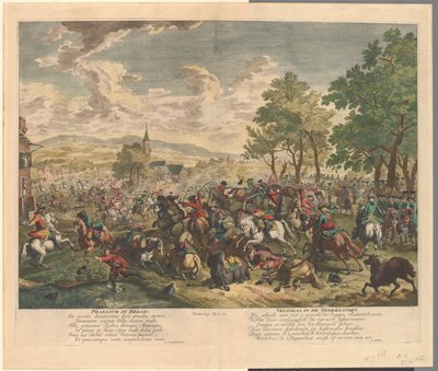Bitwa konna, ok. 1702 Praelium w Belgii / Bitwa o Holandię (tytuł na obiekcie) autorstwa Jan van Huchtenburg