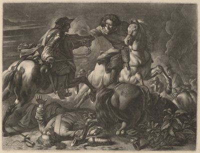 Dwóch walczących jeźdźców autorstwa Jan van Huchtenburgh