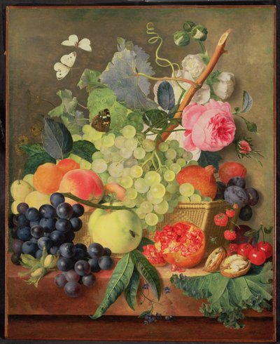 Kosz owoców, 1744 (panel) (dla par zob. 86746) autorstwa Jan van Huysum