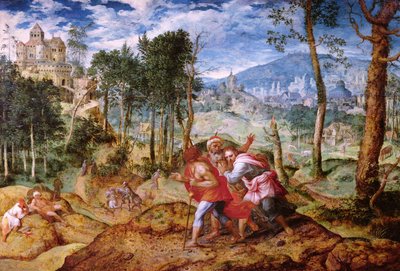 Chrystus w drodze do Emaus autorstwa Jan van Mastel