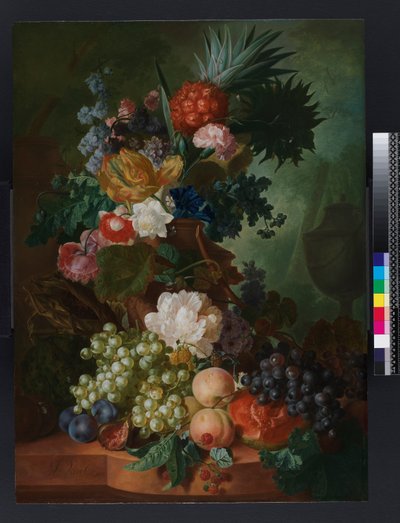 Wazon z kwiatami i owocami, przed 1808 autorstwa Jan van Os