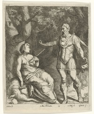 Cephalus en Procris autorstwa Jan van Ossenbeeck