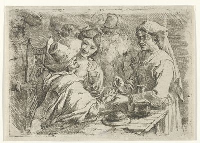 Wróżka z klientem autorstwa Jan van Ossenbeeck