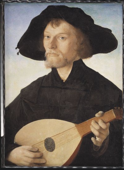 Portret grającego na lutni autorstwa Jan van Scorel