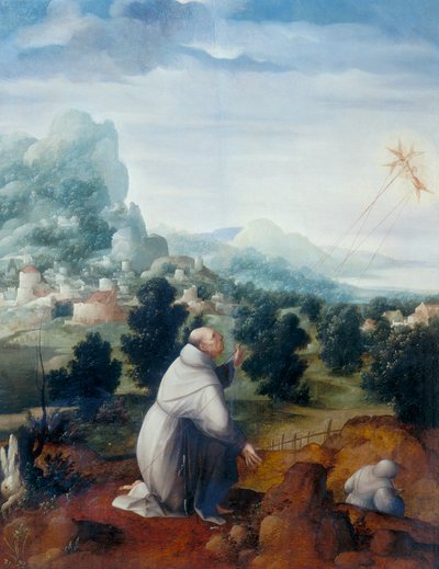 Stygmatyzacja św. Franciszka z Asyżu autorstwa Jan van Scorel