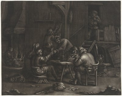 Karczma z pijącymi mężczyznami autorstwa Jan van Somer