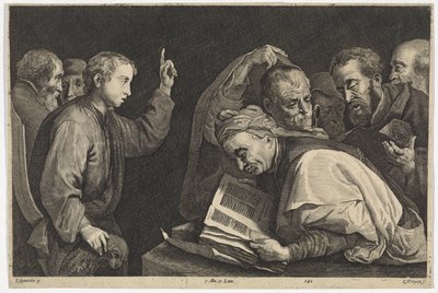 Twaalfjarige Chrystus in de tempel Teatr Obrazkowy (tytuł serii) autorstwa Jan van Troyen