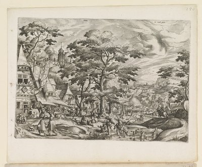 Krajobraz ze sceną wiejską autorstwa Jan van and Doetechum Lucas van and Bol Hans Doetechum the elder