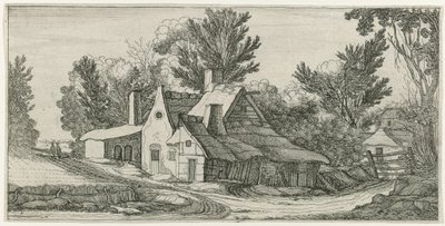 Krajobraz z farmami autorstwa Jan van de Velde (II) (manner of)
