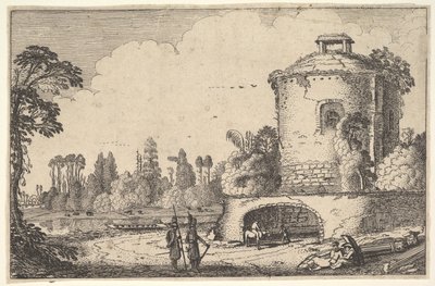Krajobraz z Okrągłą Wieżą, ca. 1616. autorstwa Jan van de Velde II