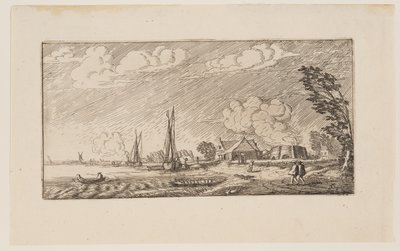 Lime-Kiln w burzową pogodę, od Six Landscapes autorstwa Jan van de Velde II