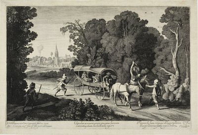 Rabusie atakujący trenera autorstwa Jan van de Velde II