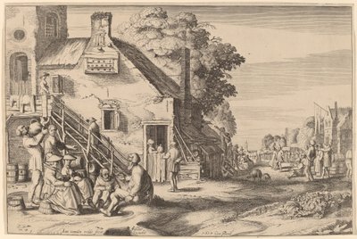 Wiosna (Targ Wiejski przed Karczmą) autorstwa Jan van de Velde II