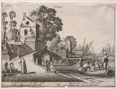 Dwanaście miesięcy: kwiecień autorstwa Jan van de Velde II