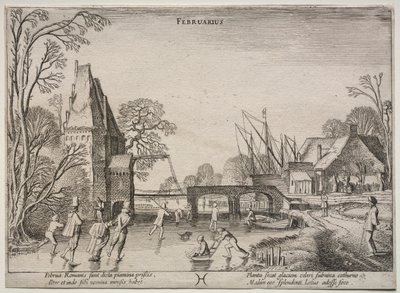 Dwanaście miesięcy: luty autorstwa Jan van de Velde II
