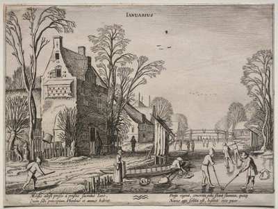 Dwanaście miesięcy: styczeń autorstwa Jan van de Velde II