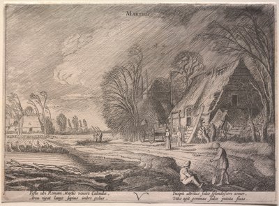 Dwanaście miesięcy: marzec autorstwa Jan van de Velde II