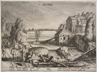 Dwanaście miesięcy: październik autorstwa Jan van de Velde II