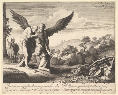 Tobiasz Błogosławiony przez Ślepego Tobita, 1620-41. autorstwa Jan van de Velde II