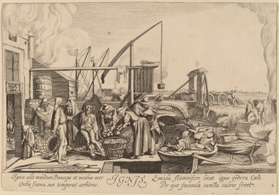 Ogień autorstwa Jan van de Velde II after Willem Buytewech