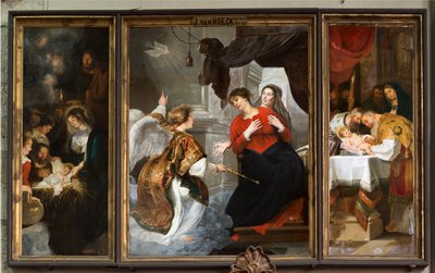 Kościół parafialny (Kościół Parafialny NMP). Wnętrze. obraz. autorstwa Jan van den Hoecke