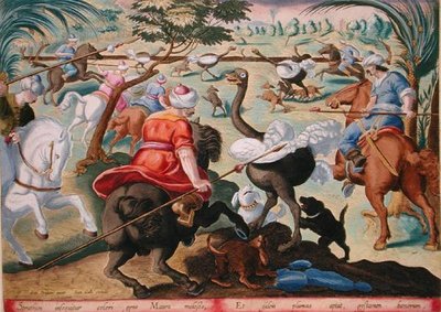 Moors on Horseback Hunting Ostriches, tablica 62 z 