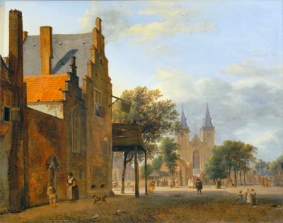 Place et eglise Saint-Victor à Xanten - Plac i kościół Saint-Victor w Xanten ... autorstwa Jan van der (manner of) Heyden