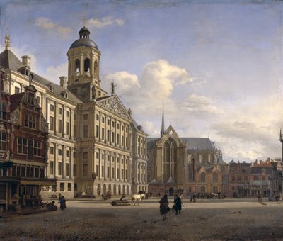 Nowy Ratusz, Amsterdam, 1668 autorstwa Jan van der Heyden