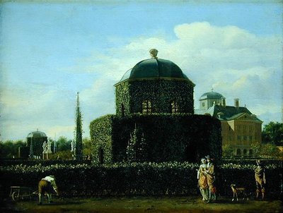 Pawilon domu Boscha, rezydencja strażnika miasta Gravenhage autorstwa Jan van der Heyden