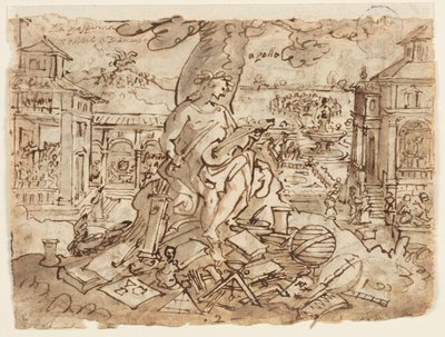 Apollo (Litery) autorstwa Jan van der Straet, called Stradanus