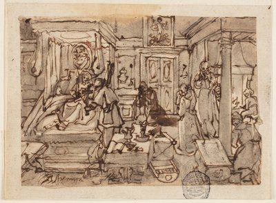 Ostatnie namaszczenie autorstwa Jan van der Straet, called Stradanus